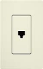 Lutron SC-PJ-BI Claro Satin Single Phone Jack in Biscuit