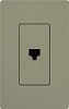 Lutron SC-PJ-GB Claro Satin Single Phone Jack in Greenbriar