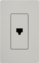 Lutron SC-PJ-PD Claro Satin Single Phone Jack in Palladium