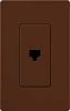 Lutron SC-PJ-SI Claro Satin Single Phone Jack in Sienna