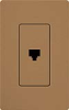 Lutron SC-PJ-TC Claro Satin Single Phone Jack in Terracotta