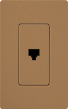 Lutron SC-PJ-TC Claro Satin Single Phone Jack in Terracotta