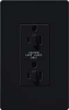 Lutron SCR-15-DDTR-MN Claro Satin Tamper Resistant 15A Duplex Receptacle for Dimming Use in Midnight