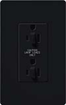 Lutron SCR-15-DDTR-MN Claro Satin Tamper Resistant 15A Duplex Receptacle for Dimming Use in Midnight