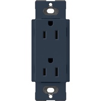 Lutron SCR-15-DE Claro Satin 15A Duplex Receptacle, Not Tamper Resistant in Deep Sea