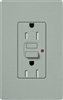 Lutron SCR-15-GFST-BG Claro Satin Self-Testing Tamper Resistant 15A GFCI Receptacle, in Blue Stone