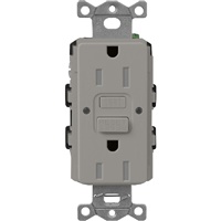 Lutron SCR-15-GFST-CS  Claro Satin Self-Testing Tamper Resistant 15A GFCI Receptacle in Cobblestone