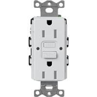 Lutron SCR-15-GFST-MI  Claro Satin Self-Testing Tamper Resistant 15A GFCI Receptacle in Mist