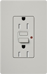 Lutron SCR-15-GFST-PD Claro Satin Self-Testing Tamper Resistant 15A GFCI Receptacle, in Palladium