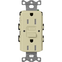 Lutron SCR-15-GFST-SA  Claro Satin Self-Testing Tamper Resistant 15A GFCI Receptacle in Sage