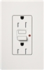 Lutron SCR-15-GFST-SW Claro Satin Self-Testing Tamper Resistant 15A GFCI Receptacle, in Snow