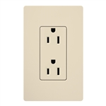 Lutron SCR-15-GFTR-ES Claro Satin Tamper Resistant 15A GFCI Receptacle in Eggshell (Replaced by SCR-15-GFST-ES)