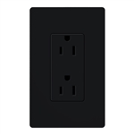 Lutron SCR-15-GFTR-MN Claro Satin Tamper Resistant 15A GFCI Receptacle in Midnight (Replaced by SCR-15-GFST-MN)