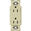 Lutron SCR-15-SA Claro Satin 15A Duplex Receptacle, Not Tamper Resistant in Sage