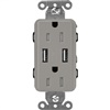 Lutron SCR-15-UBTR-CSClaro 15A Dual USB Receptacle, Tamper Resistant in Cobblestone