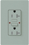 Lutron SCR-20-GFST-BG Claro Satin Self-Testing Tamper Resistant 20A GFCI Receptacle, in Bluestone