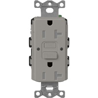 Lutron SCR-20-GFST-CS  Claro Satin Self-Testing Tamper Resistant 20A GFCI Receptacle in Cobblestone