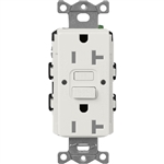 Lutron SCR-20-GFST-LG  Claro Satin Self-Testing Tamper Resistant 20A GFCI Receptacle in Lunar Gray