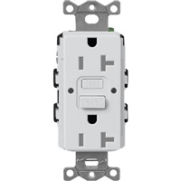 Lutron SCR-20-GFST-MI  Claro Satin Self-Testing Tamper Resistant 20A GFCI Receptacle in Mist