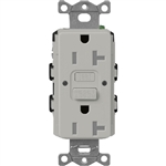 Lutron SCR-20-GFST-PB  Claro Satin Self-Testing Tamper Resistant 20A GFCI Receptacle in Pebble