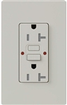 Lutron SCR-20-GFST-PD Claro Satin Self-Testing Tamper Resistant 20A GFCI Receptacle, in Palladium