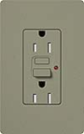 Lutron SCR-20-GFTR-GB Claro Satin Tamper Resistant 20A GFCI Receptacle in Greenbriar (Replaced by SCR-20-GFST-GB)