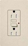 Lutron SCR-20-GFTR-LS Claro Satin Tamper Resistant 20A GFCI Receptacle in Limestone (Replaced by SCR-20-GFST-LS)