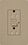 Lutron SCR-20-GFTR-MS Claro Satin Tamper Resistant 20A GFCI Receptacle in Mocha Stone (Replaced by SCR-20-GFST-MS)