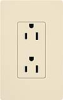 Lutron SCRS-15-TR-ES Claro Satin Tamper Resistant 15A Duplex Receptacle in Eggshell