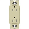 Lutron SCRS-15-TR-SA Claro Satin Tamper Resistant 15A Duplex Receptacle in Sage