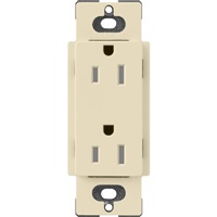 Lutron SCRS-15-TR-SD Claro Satin Tamper Resistant 15A Duplex Receptacle in Sand