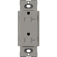 Lutron SCRS-20-TR-CS Claro Satin Tamper Resistant 20A Duplex Receptacle in Cobblestone