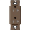 Lutron SCRS-20-TR-EP Claro Satin Tamper Resistant 20A Duplex Receptacle in Espresso