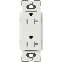 Lutron SCRS-20-TR-LG Claro Satin Tamper Resistant 20A Duplex Receptacle in Lunar Gray