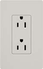 Lutron SCRS-20-TR-PD Claro Satin Tamper Resistant 20A Duplex Receptacle in Palladium