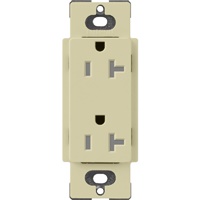 Lutron SCRS-20-TR-SA Claro Satin Tamper Resistant 20A Duplex Receptacle in Sage