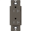 Lutron SCRS-20-TR-TF Claro Satin Tamper Resistant 20A Duplex Receptacle in Truffle