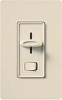 Lutron SF-12P-277-LA Skylark 277V / 6A Fluorescent Single Pole Dimmer in Light Almond