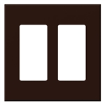 Lutron VWP-2R-BR Vareo, 2-Gang Wallplate in Brown, matte finish