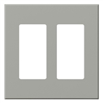 Lutron VWP-2R-GR Vareo, 2-Gang Wallplate in Gray, matte finish