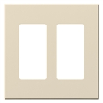 Lutron VWP-2R-LA Vareo, 2-Gang Wallplate in Light Almond, matte finish