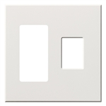 Lutron VWP-2RC-WH Vareo, 2-Gang Wallplate in White, matte finish