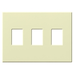 Lutron VWP-3-AL Vareo, 3-Gang Wallplate in Almond, matte finish