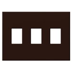 Lutron VWP-3-BR Vareo, 3-Gang Wallplate in Brown, matte finish