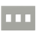 Lutron VWP-3-GR Vareo, 3-Gang Wallplate in Gray, matte finish