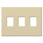 Lutron VWP-3-IV Vareo, 3-Gang Wallplate in Ivory, matte finish