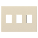 Lutron VWP-3-LA Vareo, 3-Gang Wallplate in Light Almond, matte finish