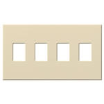 Lutron VWP-4-BE Vareo, 4-Gang Wallplate in Beige, matte finish