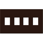 Lutron VWP-4-BR Vareo, 4-Gang Wallplate in Brown, matte finish