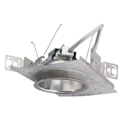 Pescolite LC6LED277DM-6LCLED635K8 6 inch LED Housing and Trim, 277V, 0-10V Dimming to 10%, 1400 Lumens, 3500K, 80 CRI, Clear Alzak, Semi-Diffuse Reflector